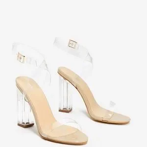 Nasty Gal Shoes Brand New Clear Open Toe Block Heels Poshmark